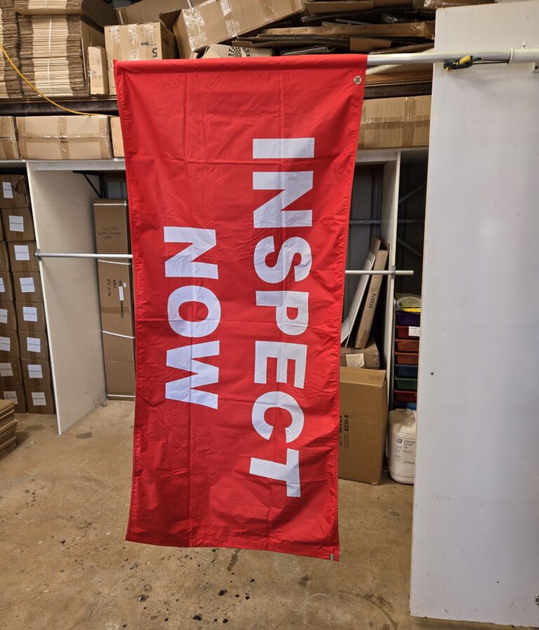 Generic Hanging Banner 1600x750mm Inspect Now